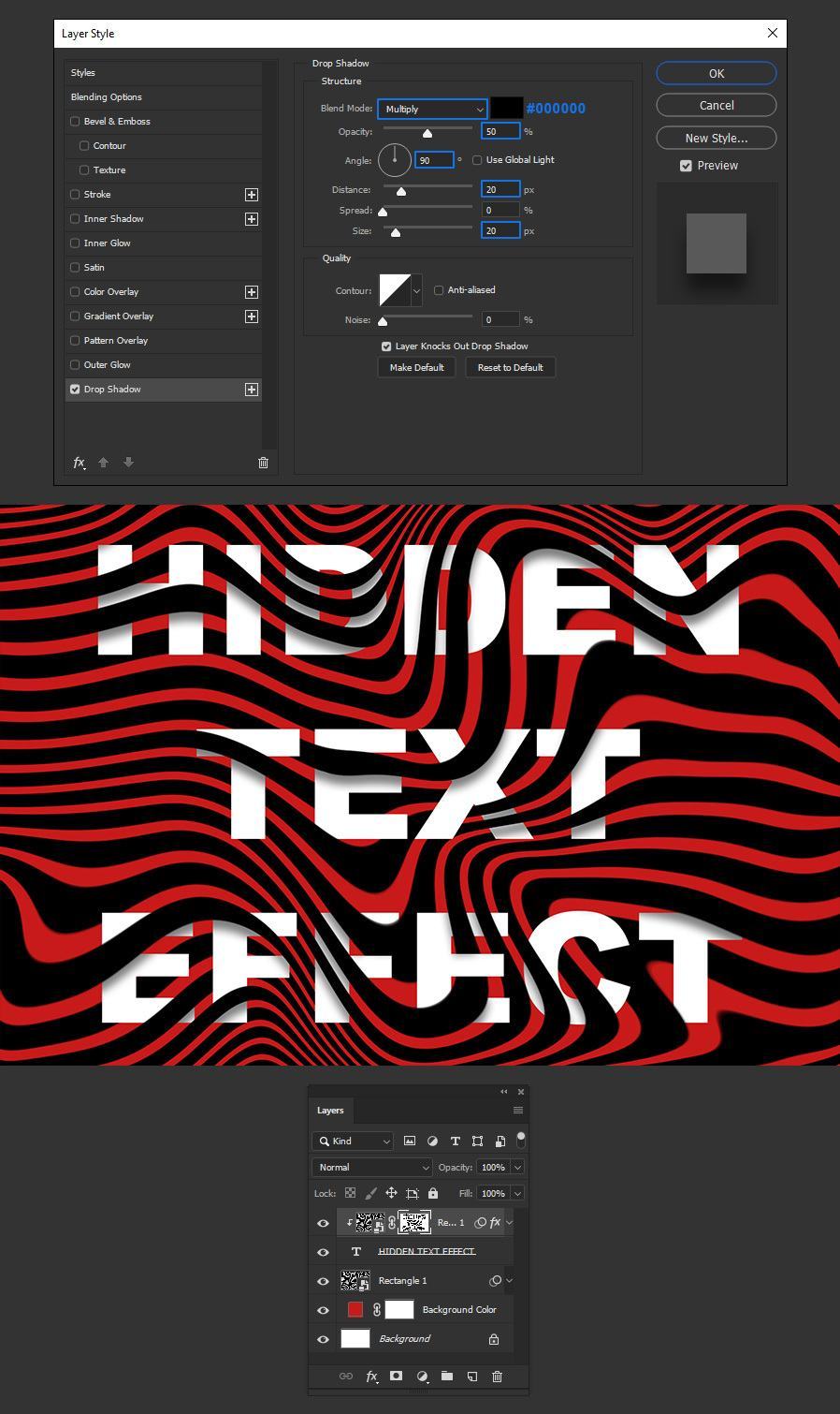 Hiệu Ứng Giấu Chữ Trong Photoshop 14 14