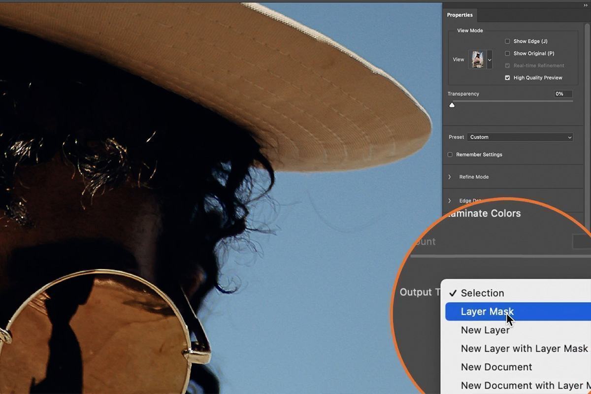 Cách sử dụng công cụ Select and Mask trong Photoshop 26 cach su dung cong cu select va mask trong photoshop 28
