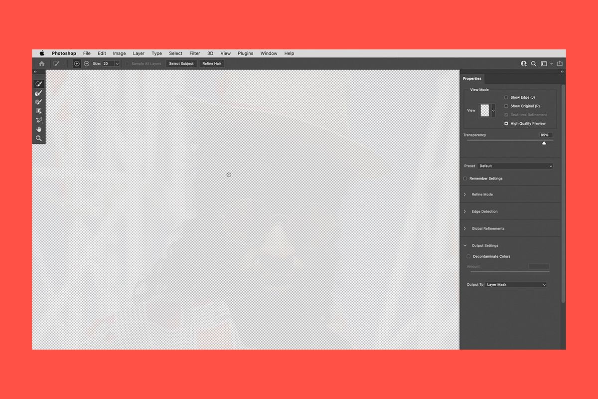 Cách sử dụng công cụ Select and Mask trong Photoshop 3 cach su dung cong cu select va mask trong photoshop 4