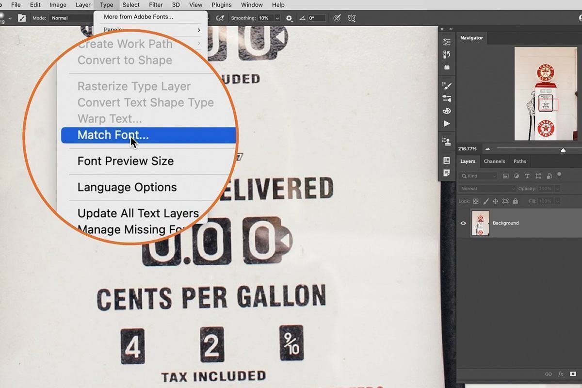Cách Ghép Phông Chữ Từ Ảnh Trong Photoshop 2 match fonts photoshop 02