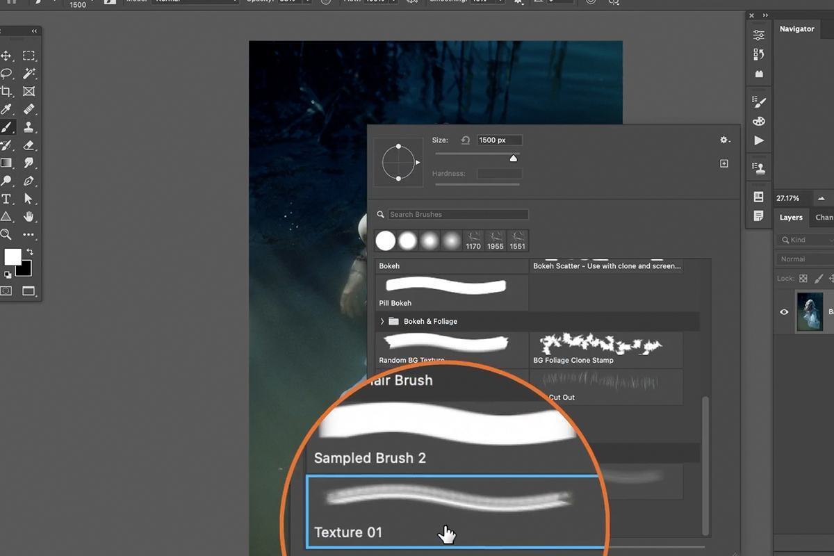 Hướng dẫn tạo Texture Brush trong Photoshop 9 Create Texture Brush Photoshop 09
