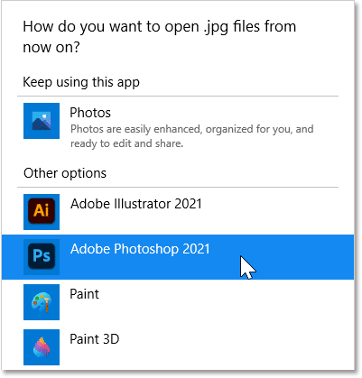 Cách đặt Photoshop làm trình chỉnh sửa hình ảnh mặc định trong Windows 11 8 huong dan dat photoshop lam trinh mat dinh trong window 16