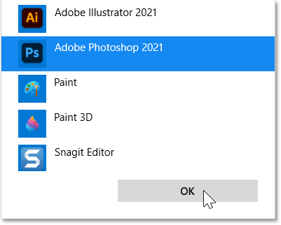 Cách đặt Photoshop làm trình chỉnh sửa hình ảnh mặc định trong Windows 11 11 huong dan dat photoshop lam trinh mat dinh trong window 19