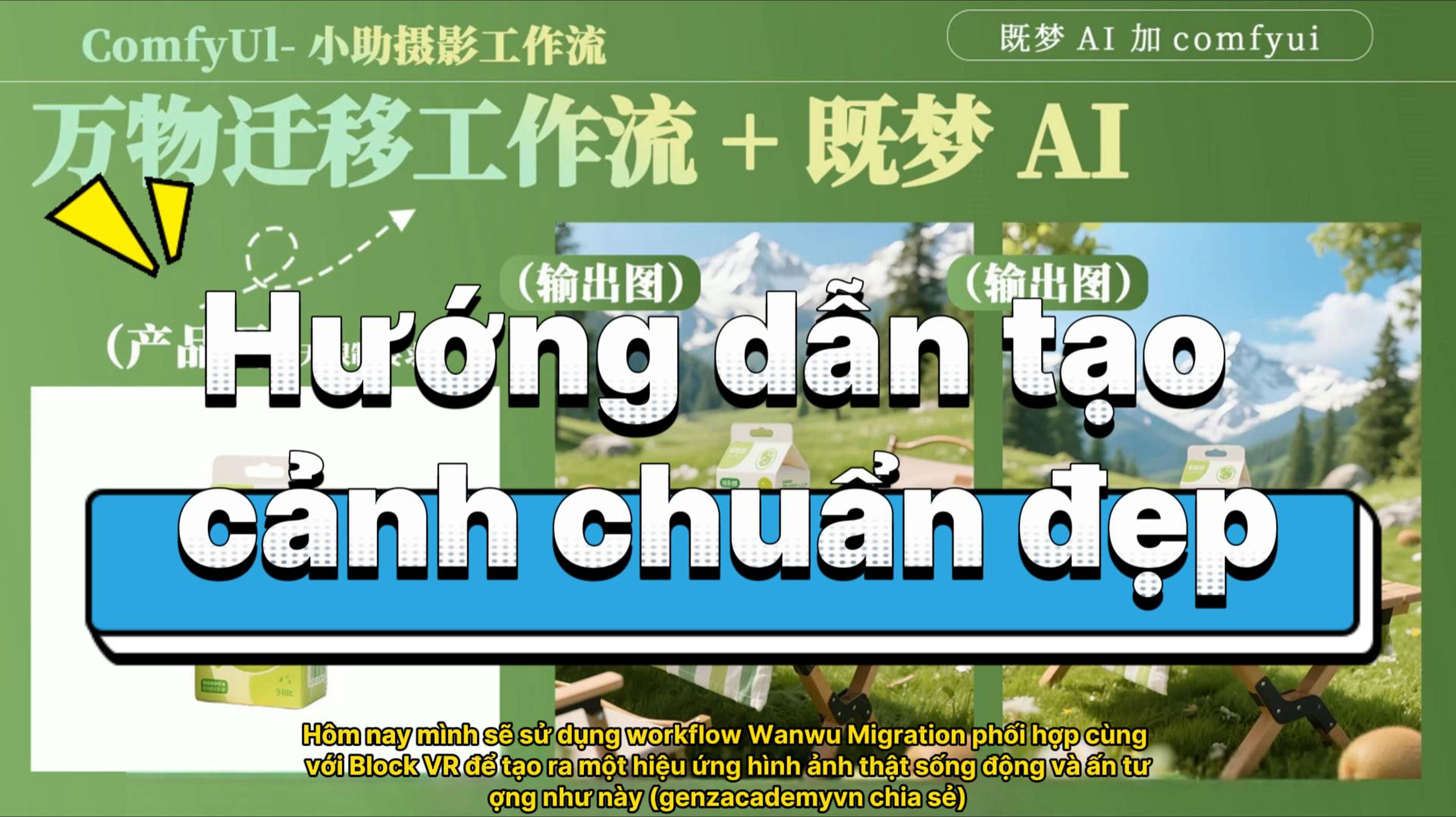 Hướng dẫn sử dụng workflow Wanwu Migration kết hợp Block VR để tạo hiệu ứng 3D cho thiết kế thương mại điện tử-GenZ Academy
