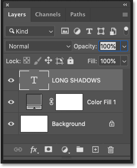 Tạo Hiệu Ứng Bóng Dài Cho Văn Bản Với Photoshop 3 layers panel photoshop 03 2