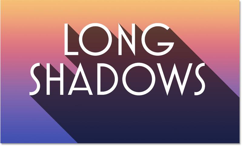 Tạo Hiệu Ứng Bóng Dài Cho Văn Bản Với Photoshop 52 long shadow effect photoshop 52