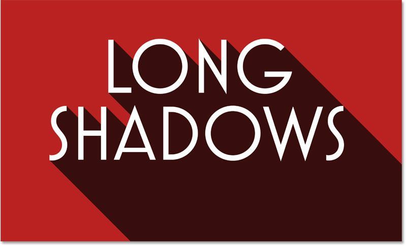 Tạo Hiệu Ứng Bóng Dài Cho Văn Bản Với Photoshop 43 photoshop long shadow red background 43
