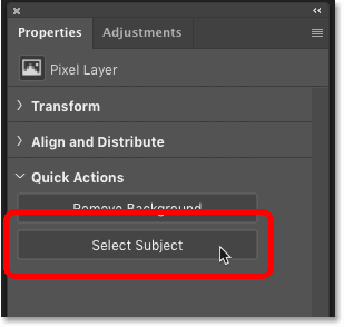 Cách Sử Dụng Select Subject Trong Photoshop 4 select subject properties panel 04