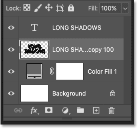 Tạo Hiệu Ứng Bóng Dài Cho Văn Bản Với Photoshop 26 shadow layers merged 26