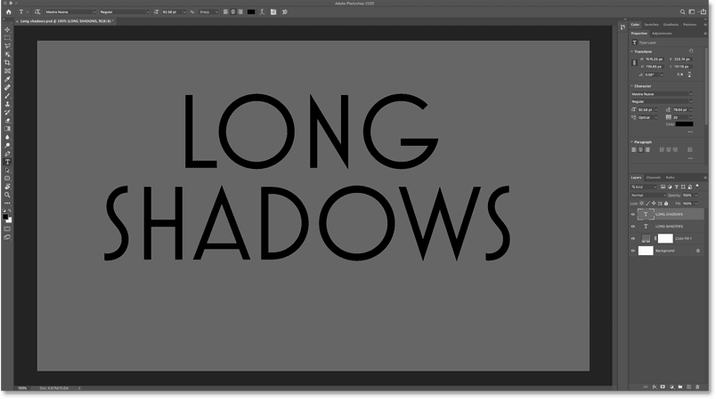 Tạo Hiệu Ứng Bóng Dài Cho Văn Bản Với Photoshop 9 text black 09