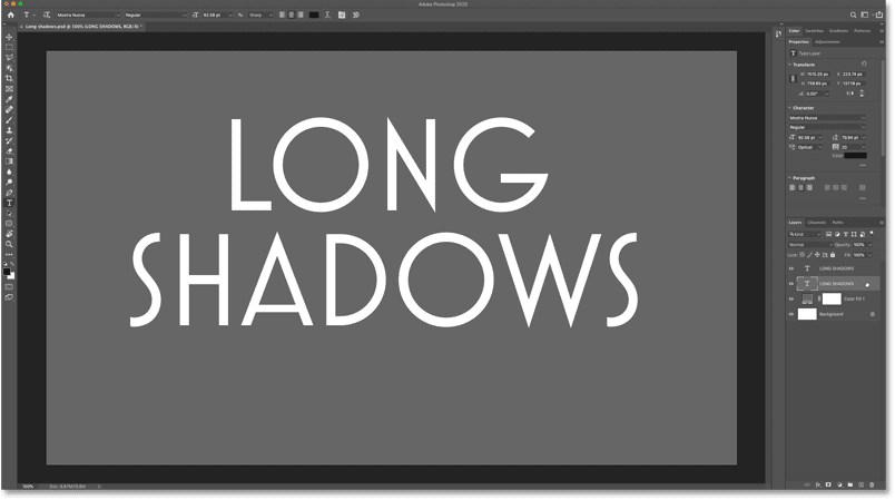 Tạo Hiệu Ứng Bóng Dài Cho Văn Bản Với Photoshop 11 text white 11