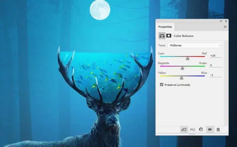 Tạo Hình Ảnh Con Nai Huyền Bí Trong Photoshop 34 20.29