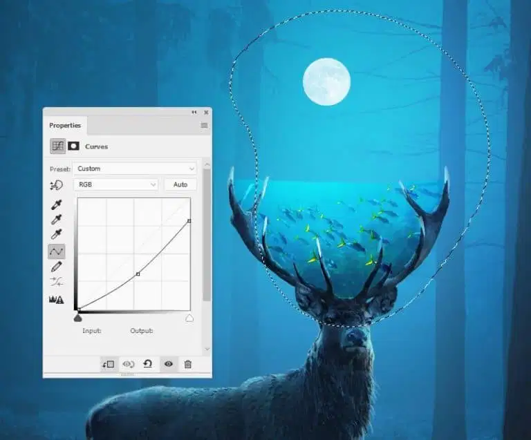 Tạo Hình Ảnh Con Nai Huyền Bí Trong Photoshop 35 20.30