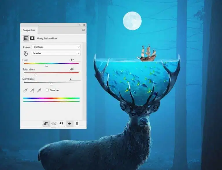 Tạo Hình Ảnh Con Nai Huyền Bí Trong Photoshop 41 20.36