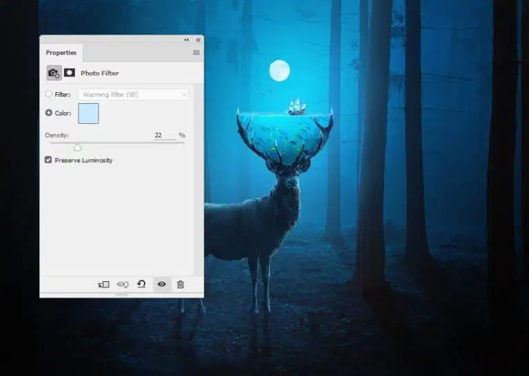 Tạo Hình Ảnh Con Nai Huyền Bí Trong Photoshop 48 20.42
