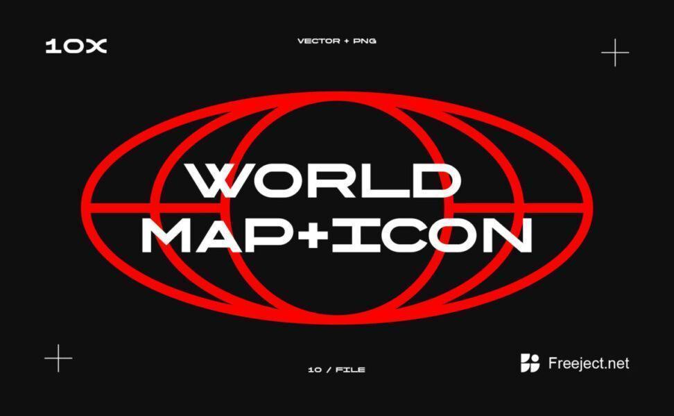Bộ Icon Bản đồ Thế giới Miễn phí