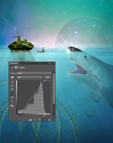 Hướng Dẫn Tạo Ảnh Ngư Dân Và Cá Mập Đầy Ấn Tượng Trong Photoshop 41 huong dan tao anh ngu dan va ca map day an tuong trong photoshop 42