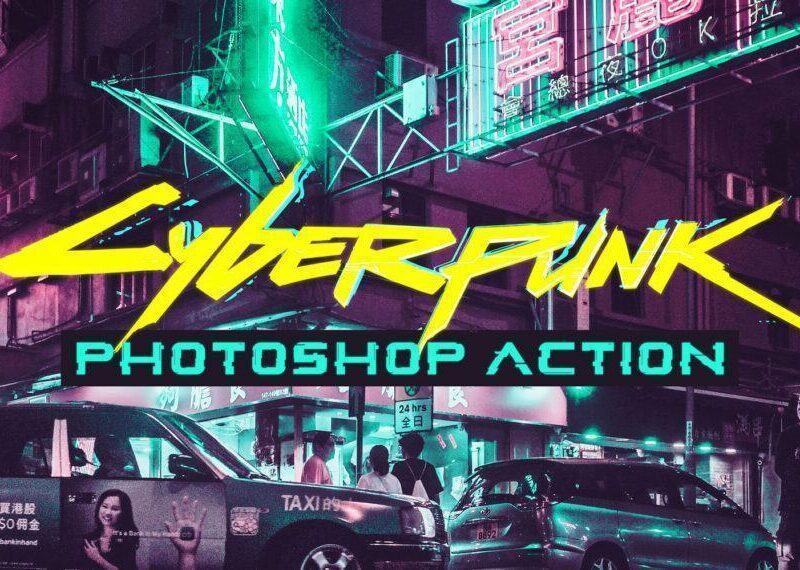 Cyberpunk Photoshop Action