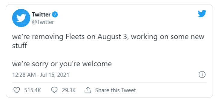 Nên Cập Nhật Gì Để Tiếp Thị Tốt Hơn? 1 noi tam biet twitter fleets