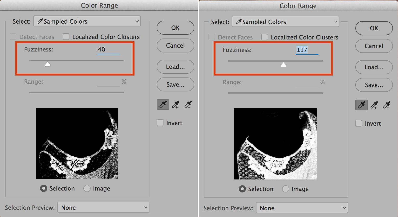 Cách Thay Đổi Tông Màu Da Trong Photoshop 8 BC select color range 9