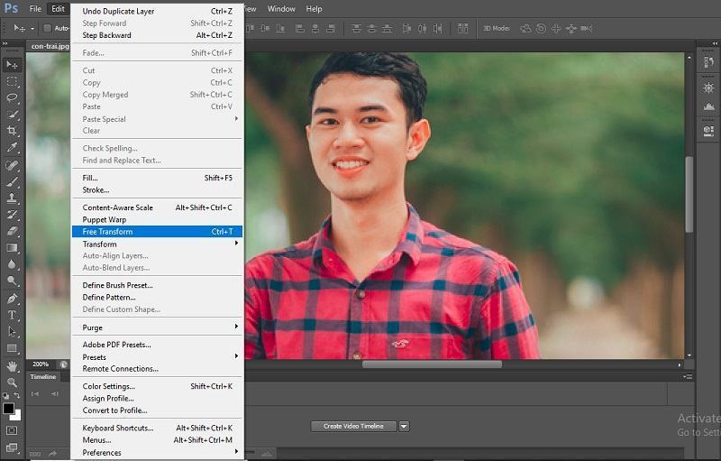 Hướng dẫn những cách zoom trong Photoshop chi tiết 8 Chinh kich thuoc anh FreeTransform