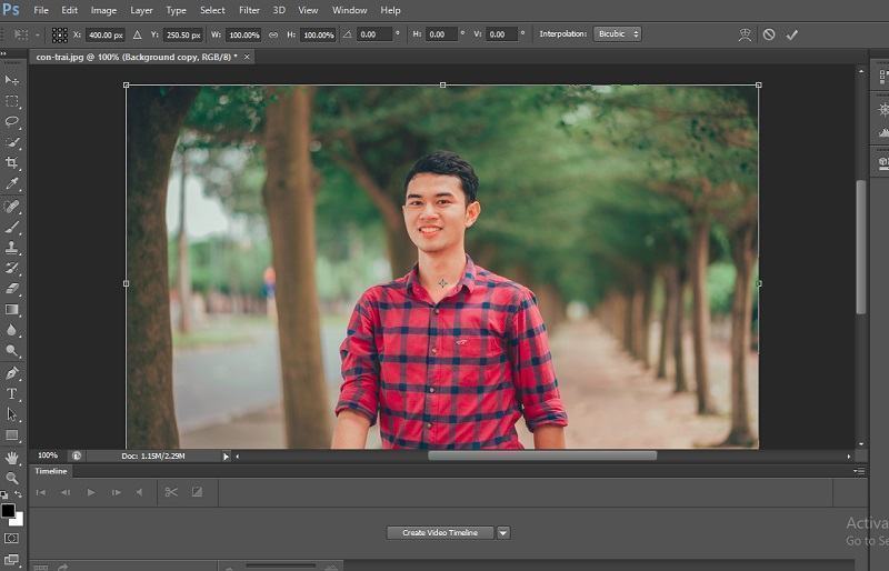 Hướng dẫn những cách zoom trong Photoshop chi tiết 9 Keo tha chinh kich thuoc anh