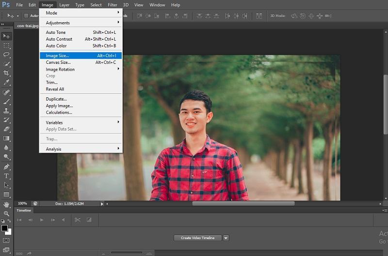 Hướng dẫn những cách zoom trong Photoshop chi tiết 10 Mo Image size