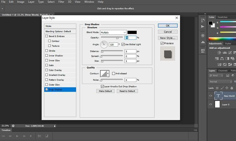 Drop Shadow trong Photoshop là gì? Hướng dẫn cách sử dụng 3 bang layer style drop shadow trong photoshop