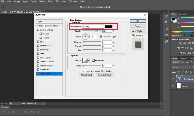 Drop Shadow trong Photoshop là gì? Hướng dẫn cách sử dụng 4 blend mode drop shadow trong photoshop