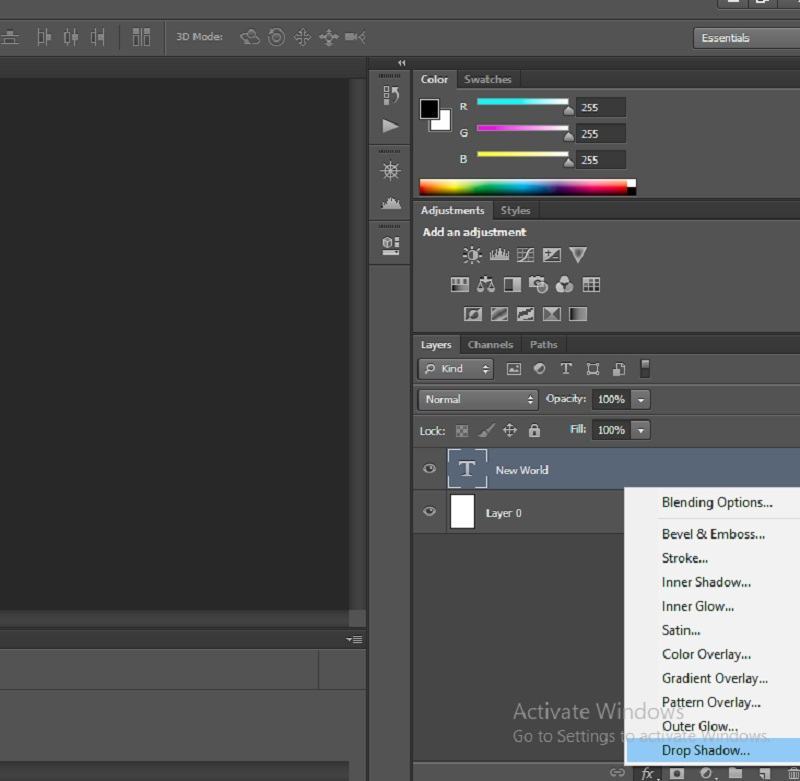 Drop Shadow trong Photoshop là gì? Hướng dẫn cách sử dụng 2 cach su dung Drop shadow