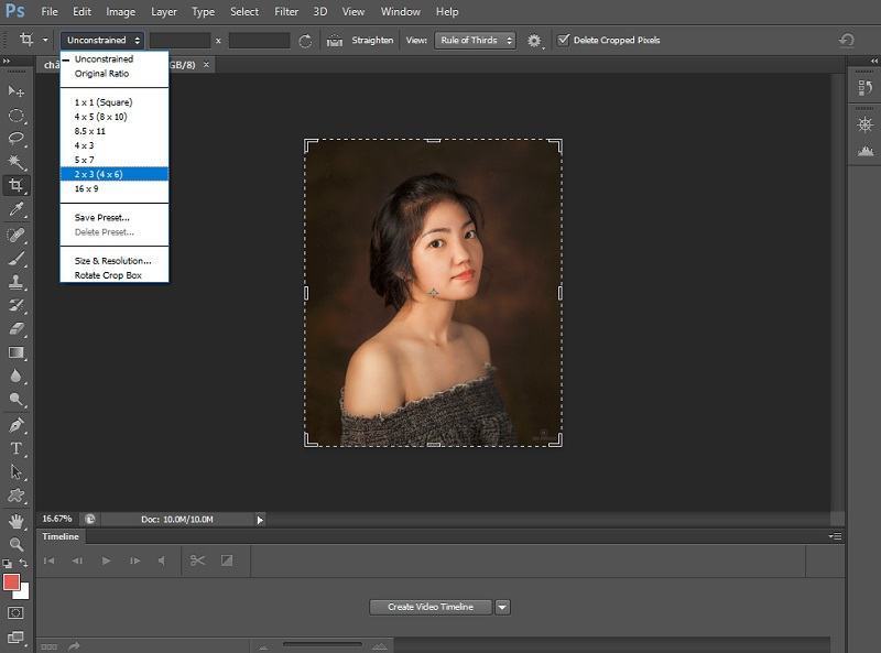 Hướng dẫn cắt ảnh trong photoshop từ cơ bản đến năng cao 14 cat anh trong photoshop theo ty le khung hinh