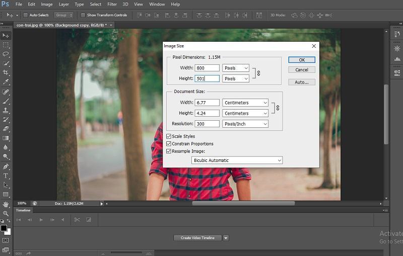Hướng dẫn những cách zoom trong Photoshop chi tiết 11 hop thoai image size