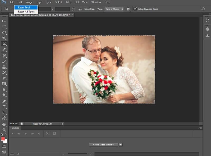 Hướng dẫn cắt ảnh trong photoshop từ cơ bản đến năng cao 4 reset crop tool