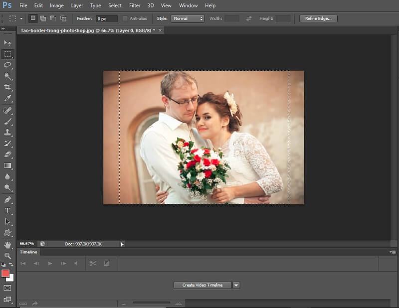 Hướng dẫn cắt ảnh trong photoshop từ cơ bản đến năng cao 6 ve vung chon hinh chu nhat