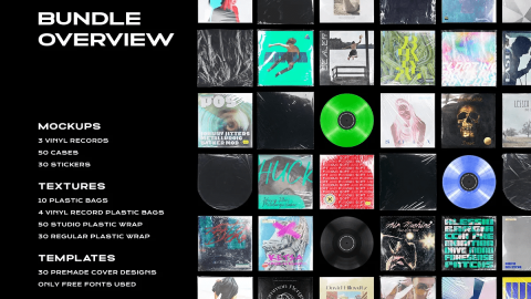Vinyl Mockup Bundle Template Record-GenZ Academy