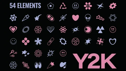 Y2K Metamodern Shapes Set - Freebies PNG-GenZ Academy