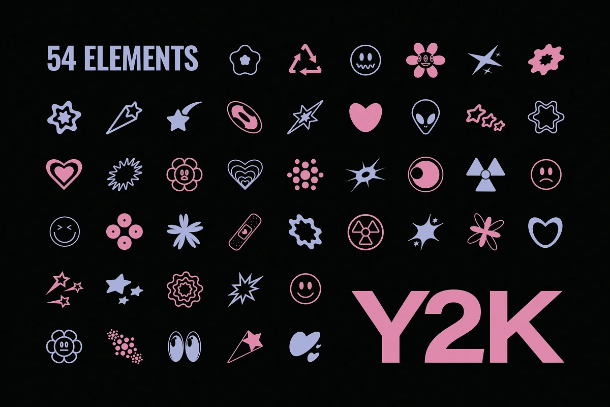 Y2K Metamodern Shapes Set - Freebies PNG - GenZ Academy-GenZ Academy