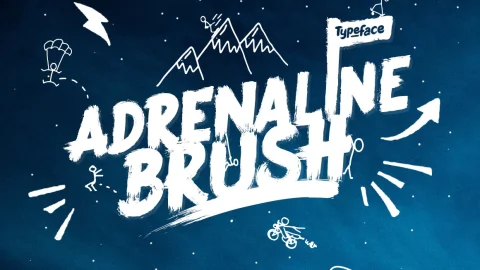 Adrenaline Brush typeface-GenZ Academy
