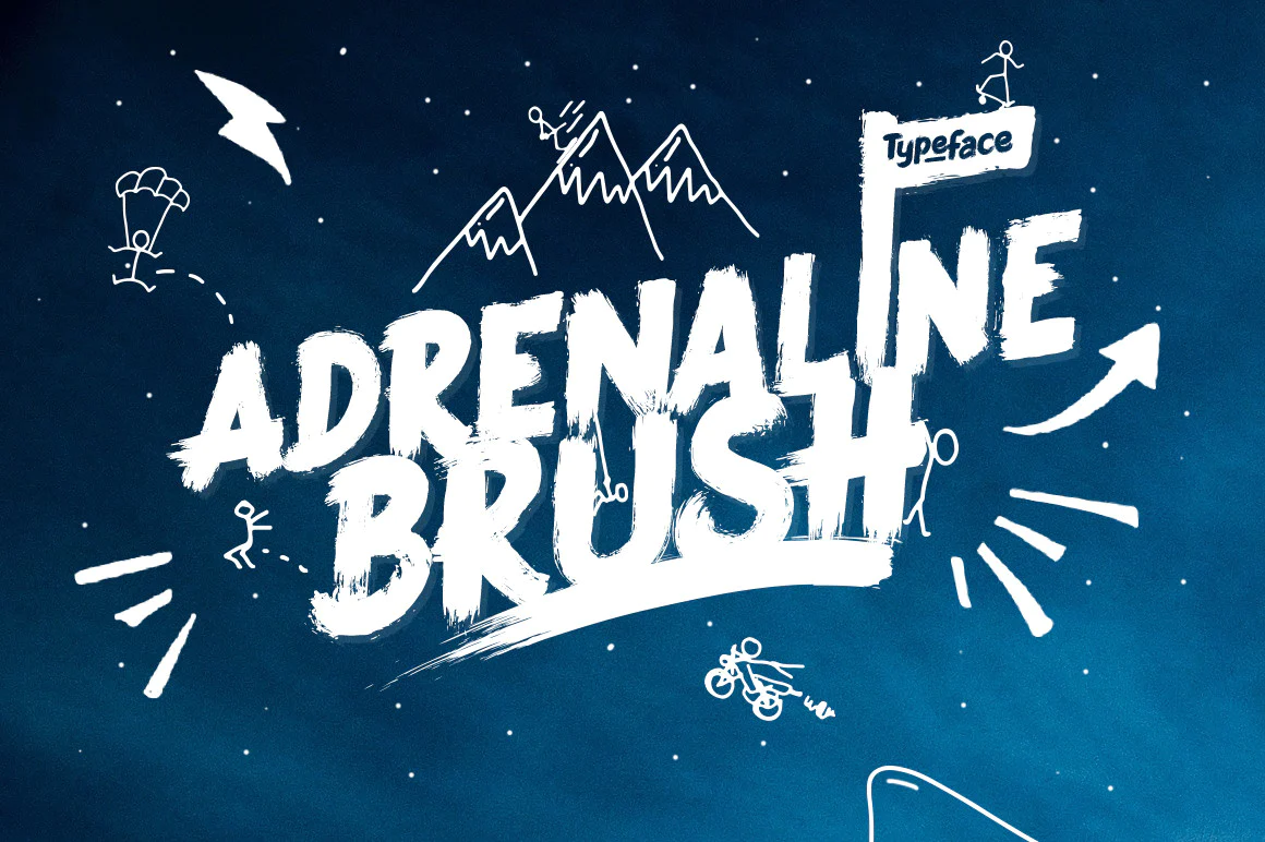 Adrenaline Brush typeface - GenZ Academy-GenZ Academy