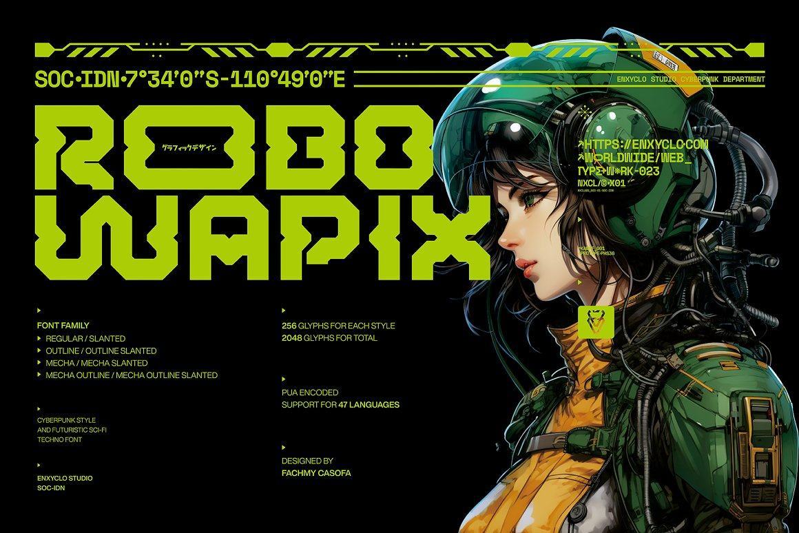 NCL ROBOWAPIX - Cyberpunk Futuristic Font - GenZ Academy-GenZ Academy