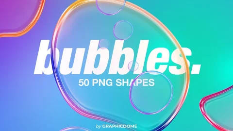 50 Bubbles PNG Shapes-GenZ Academy