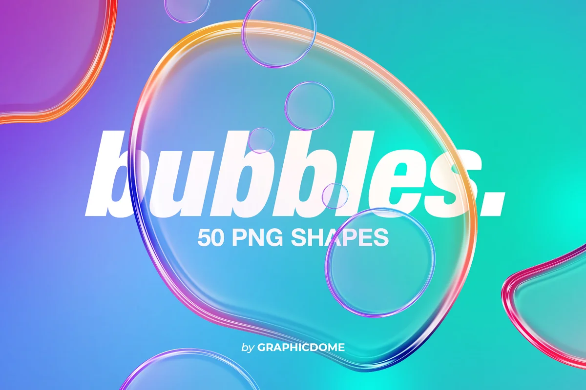 50 Bubbles PNG Shapes - GenZ Academy-GenZ Academy