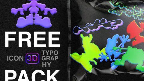 Icon Typography 3D - Free Pack-GenZ Academy