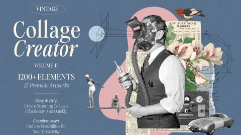 1200+ Vintage Collage Creator Vol. 2-GenZ Academy