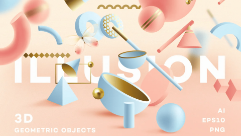 Illusion - 3D Geometric Objects-GenZ Academy