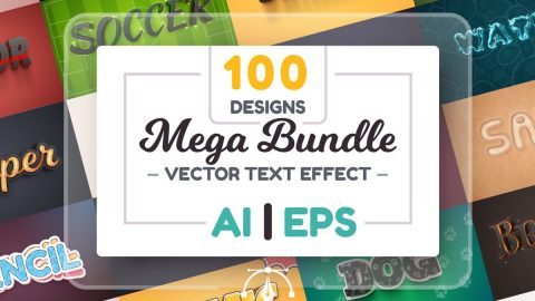 100 Editable Text Effects, Font Styles-GenZ Academy