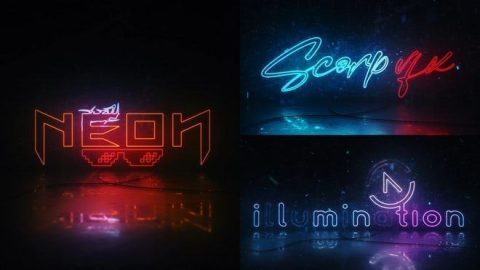 Neon Logo Reveal - After Effect-GenZ Academy