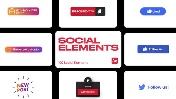 Social Elements for After Effects - GenZ Academy-GenZ Academy