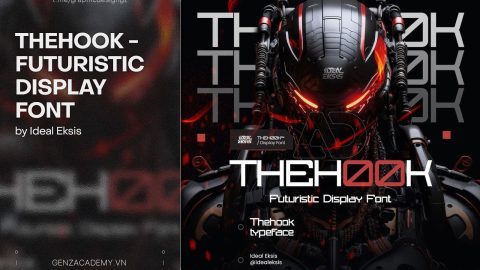 THEHOOK - FUTURISTIC DISPLAY FONT-GenZ Academy