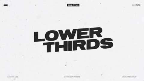 Modern Lower Thirds -  After Effect-GenZ Academy